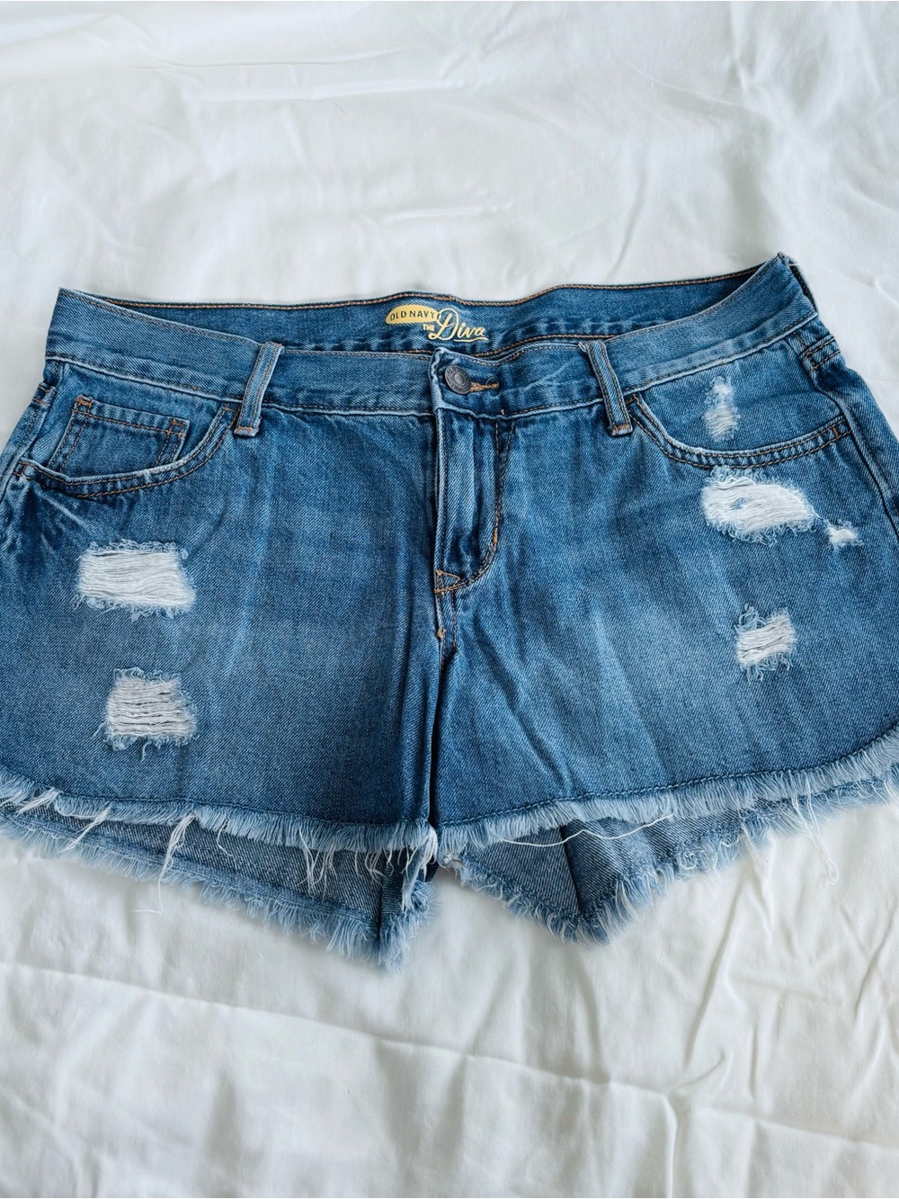 Old Navy Distressed Denim Jean Shorts - Blue